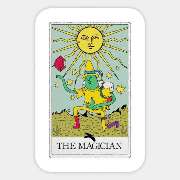 Magic Man Tarot Card - Adventure Time Sticker by kvothewordslinger